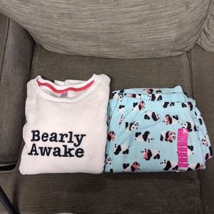 🐼 SO Women's XXL Fleece Panda Pajama Set 🐼